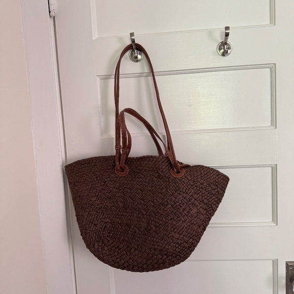 LOFT Beach Double Strap Straw Tote Bag - Picture 4 of 4